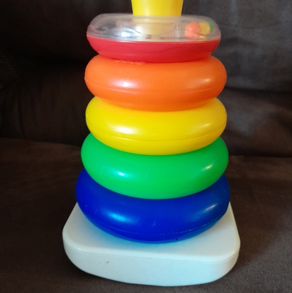 Fisher Price Stacking Rings Approx. 7" Tall - Picture 2 of 6